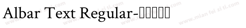 Albar Text Regular字体转换